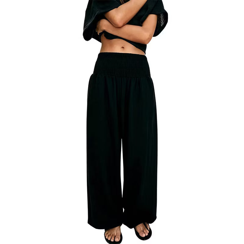 Women's Gathered Waist Balloon Trousers