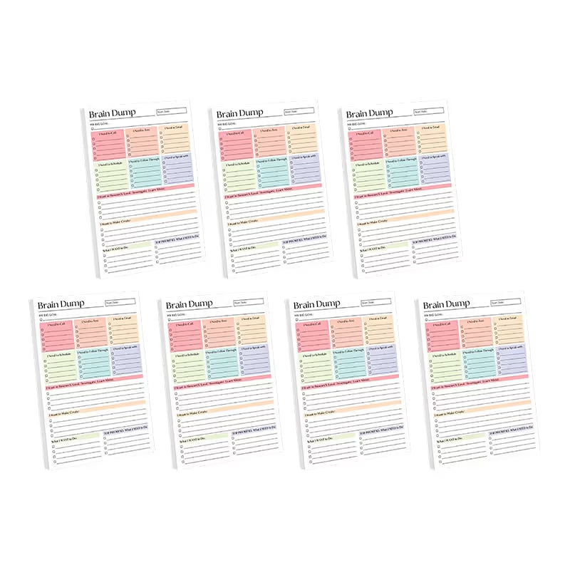 Daily Brain Dump Planning Pad