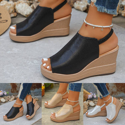 Women’s Peep-Toe Wedge Sandals