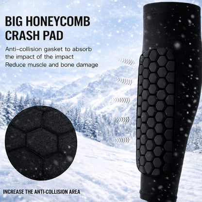 Ski Boot Shin Protection Sleeve with Honeycomb Padding