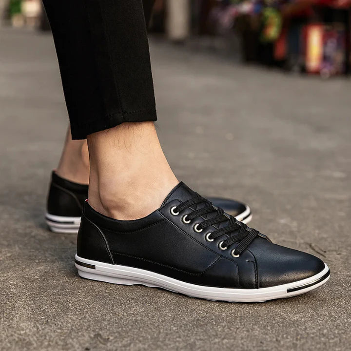 Men’s Leather-Look Everyday Trainers