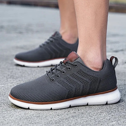 Men’s Breathable Mesh Lace-Up Trainers
