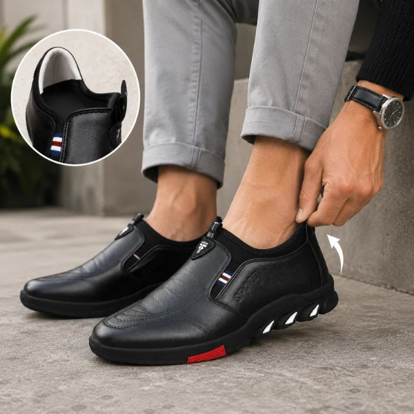 Men's Smart Leather Look Lace Up Shoes