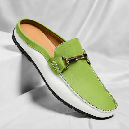 Men’s Colour-Block Backless Loafers