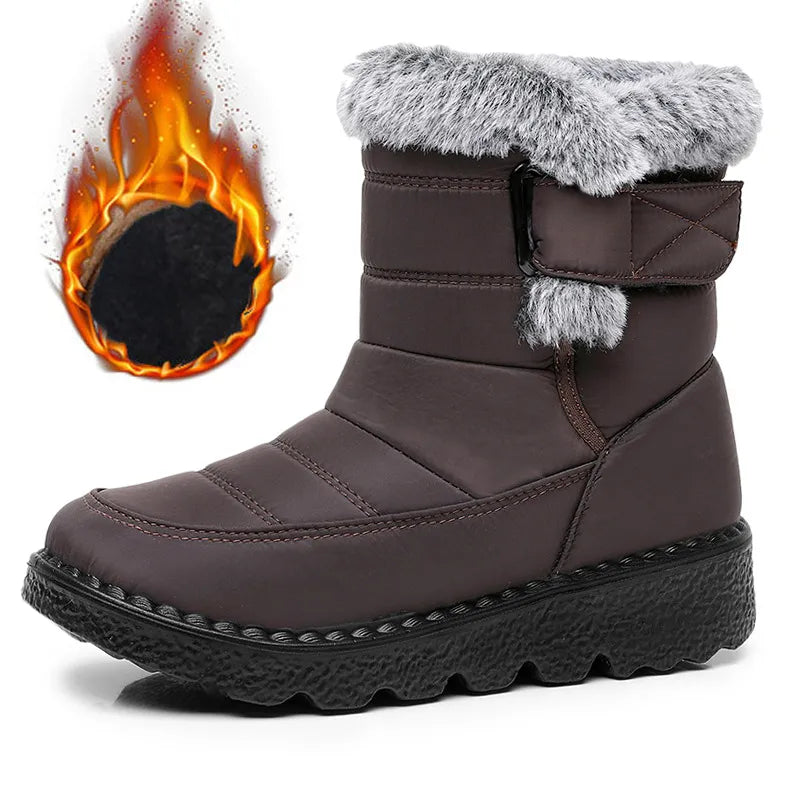 Women’s Waterproof Faux Fur Lined Snow Ankle Boots