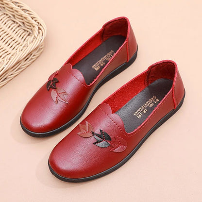 Women's Casual Leather Slip-On Loafers