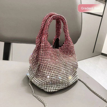 Women’s Rhinestone Embellished Clutch Handbag