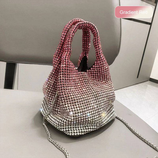 Women’s Rhinestone Embellished Clutch Handbag