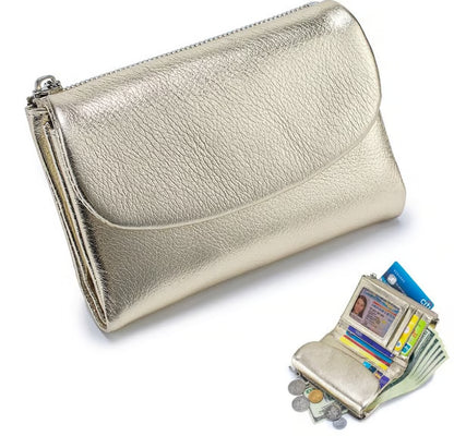 Pebble-Grain Leather-look RFID Wallet