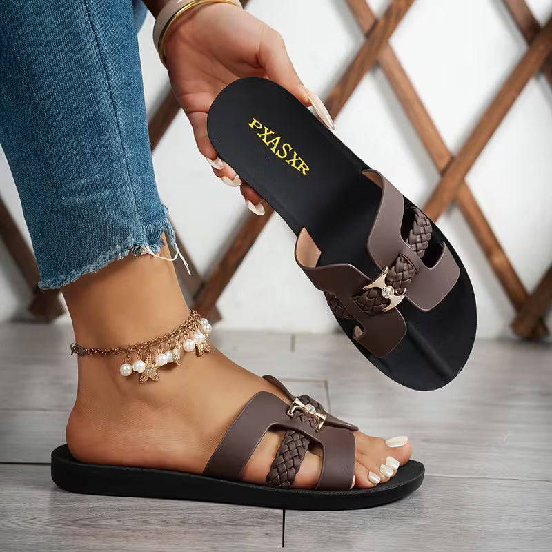 Women’s Woven Strap Flat Sandals