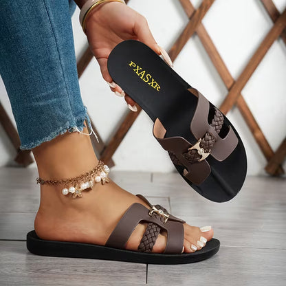 Women’s Woven Strap Flat Sandals