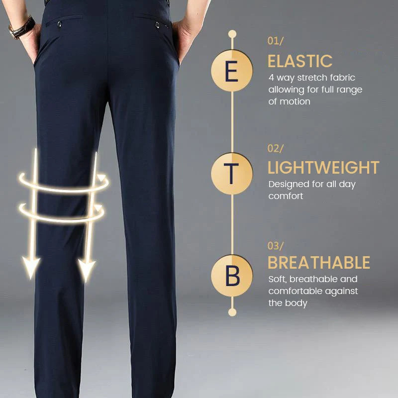 Men's Stretch Straight Leg Trousers