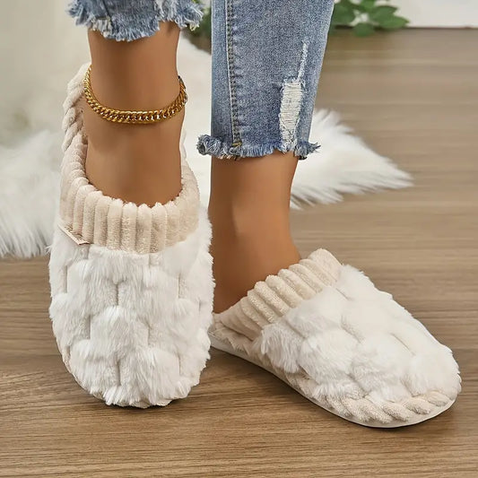 Fuzzy & Plush Closed Toe Slipper
