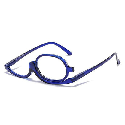 Flip-Lens Makeup Reading Glasses for Close-Up Precision