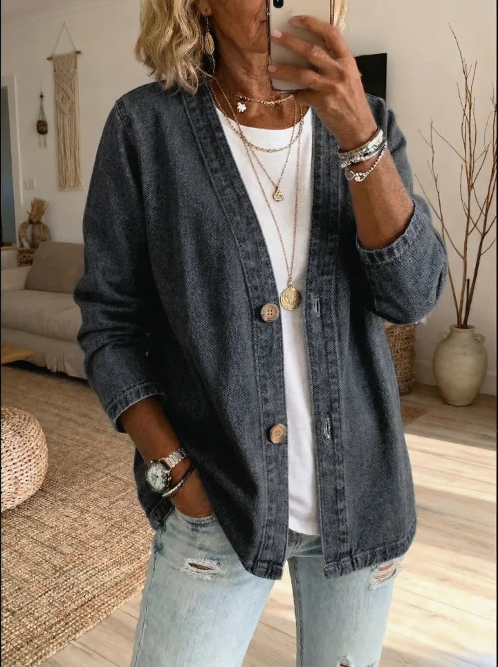 Women’s Casual Denim Button Cardigan