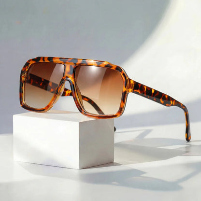Retro Oversized Shield Sunglasses