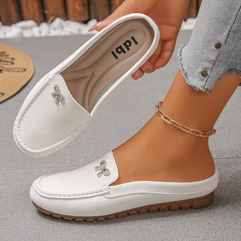 Women’s Bow Detail Backless Loafers