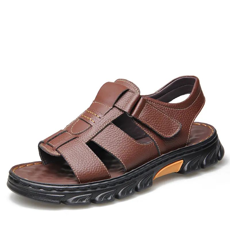 Soft Leather-Look Non-slip Beach Sandals for Men