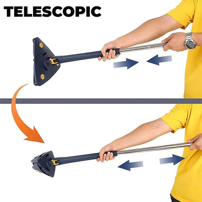 Triangle Spin Mop with Built In Squeeze and 360° Head