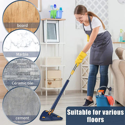 Triangle Spin Mop with Built In Squeeze and 360° Head