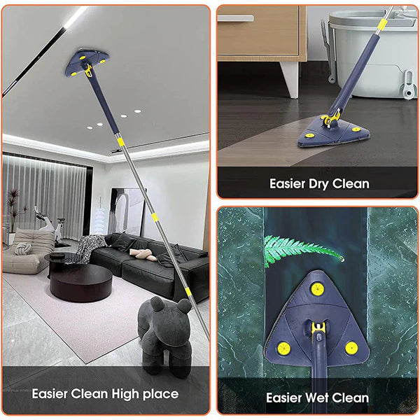 Triangle Spin Mop with Built In Squeeze and 360° Head