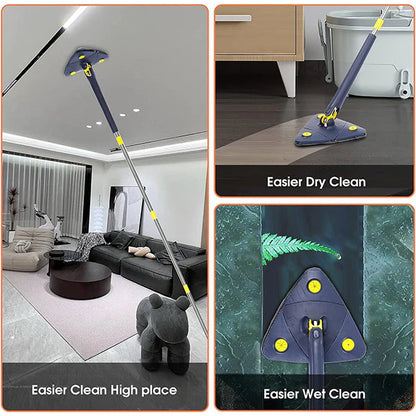 Triangle Spin Mop with Built In Squeeze and 360° Head