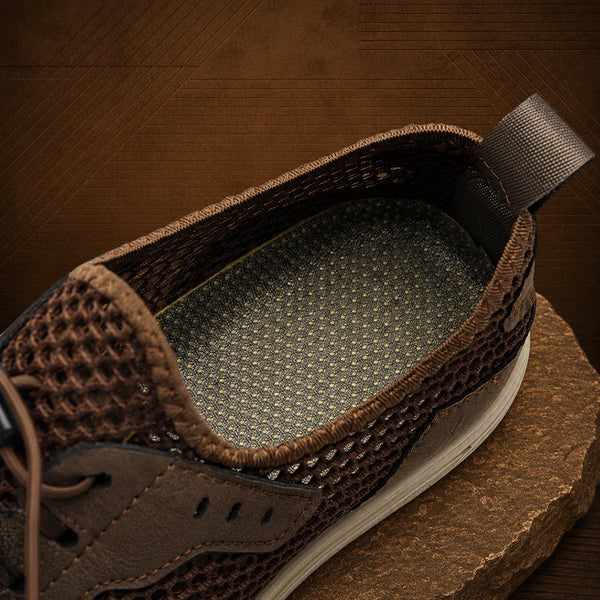 Men's Mesh Panel Lace Up Trainers