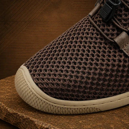 Men's Mesh Panel Lace Up Trainers