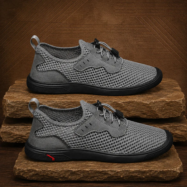Men's Mesh Panel Lace Up Trainers