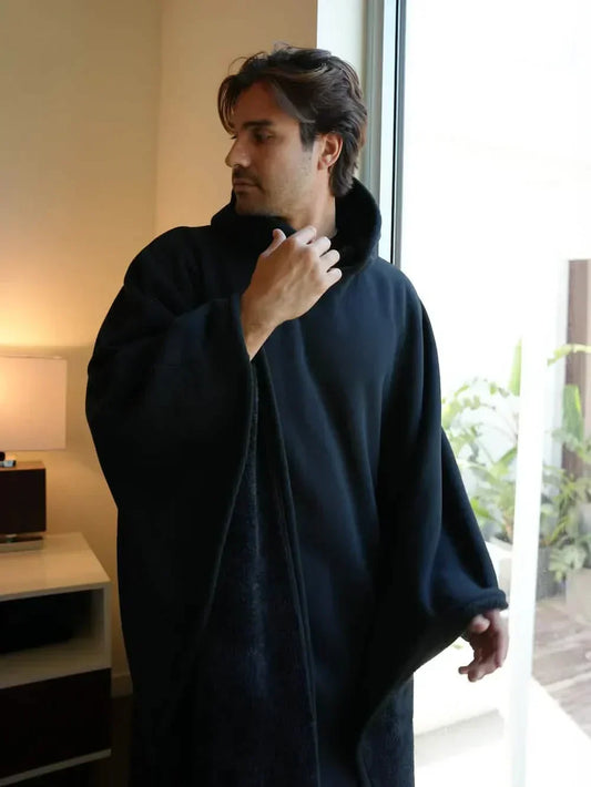 Hooded Fleece Lined Blanket Cape