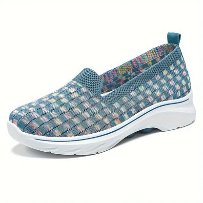 Women's Knit Slip-On Flats – Breathable & Comfortable