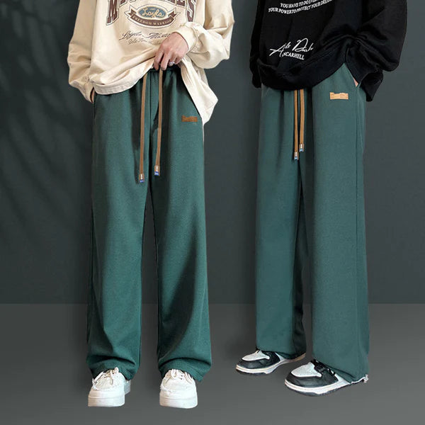 Casual straight leg knitted trousers for men