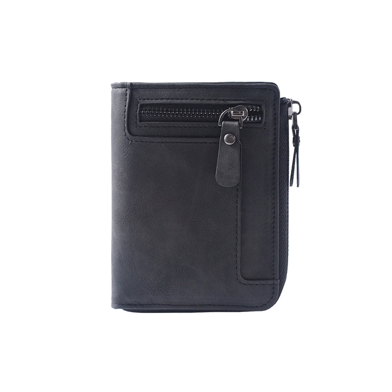 Men’s Premium Zipper Leather Card Wallet