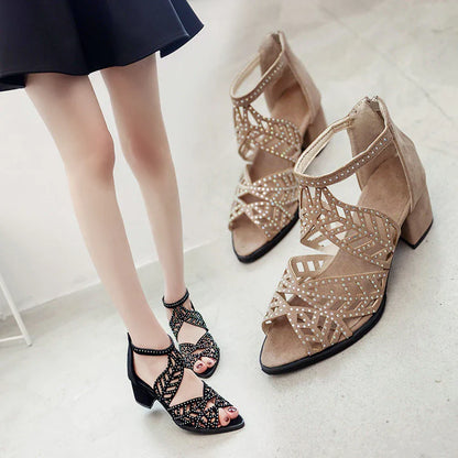 Boho Hollow High Heels for Women