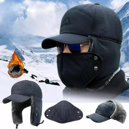 Winter warm hat with mouth cover | BOMBERKO