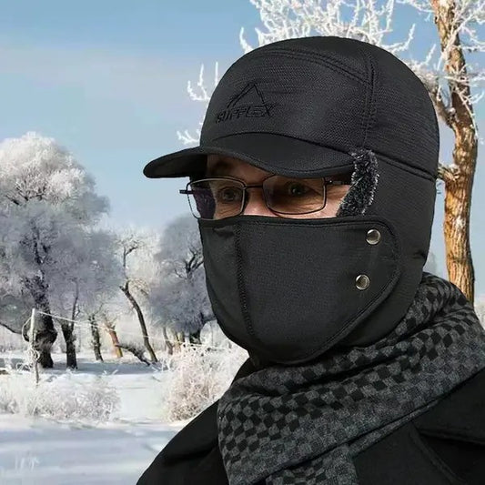 Winter warm hat with mouth cover | BOMBERKO