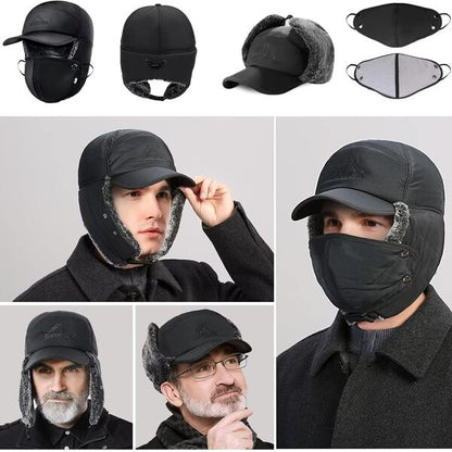 Winter warm hat with mouth cover | BOMBERKO