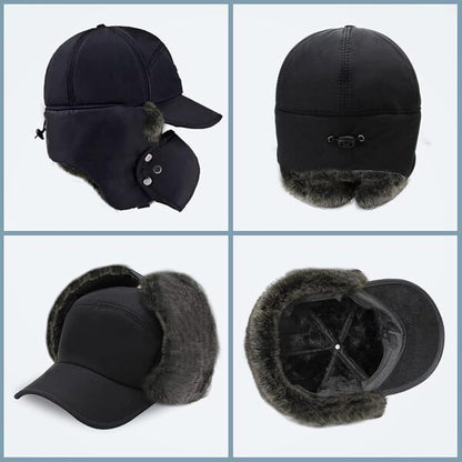 Winter warm hat with mouth cover | BOMBERKO