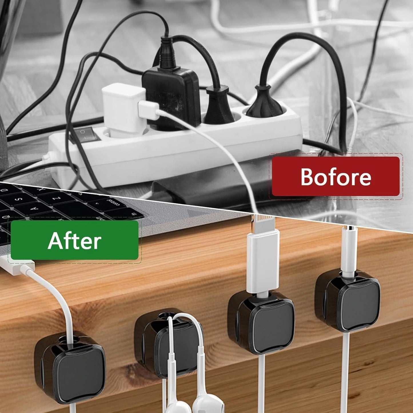 Magnetic Cable Organiser Clips Set