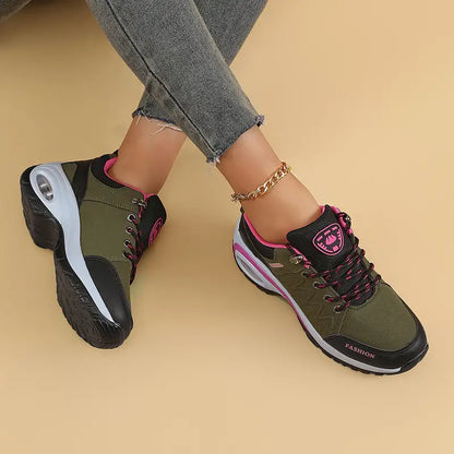 Comfort Platform Lace-Up Ankle Booties
