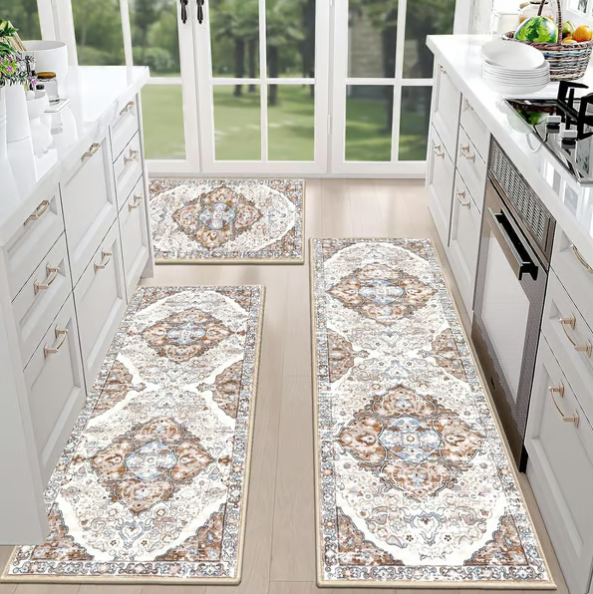 Boho Washable Kitchen Rugs Sets of 3 - Kitchen Rugs