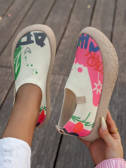 Women’s Knitted Lace-Up Trainers
