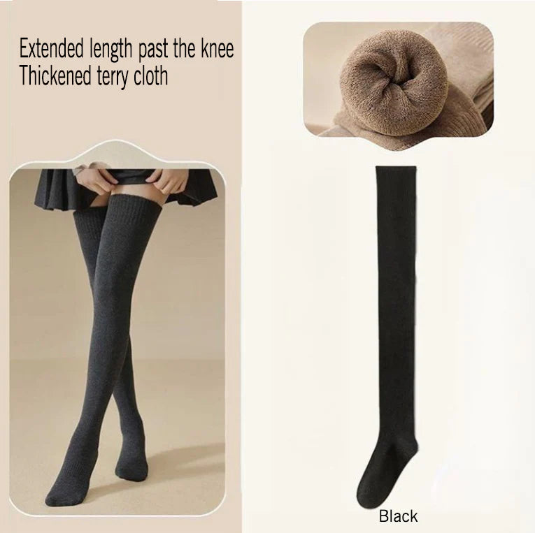 Women’s Cosy Cotton-Blend Thigh-High Socks