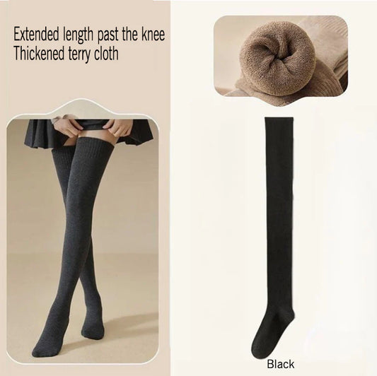 Women’s Cosy Cotton-Blend Thigh-High Socks