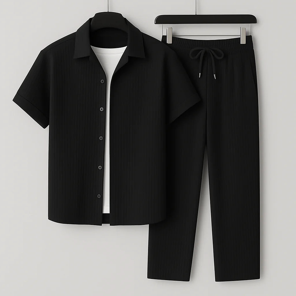 Men’s Relaxed Linen Two-Piece Summer Set