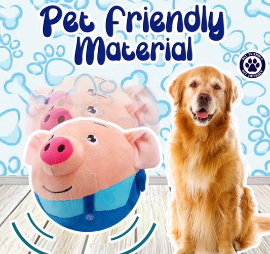 Interactive Bouncing Pig Dog Toy with USB Rechargeable Motion