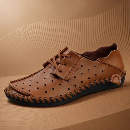 Men's Perforated Lace Up Casual Shoes