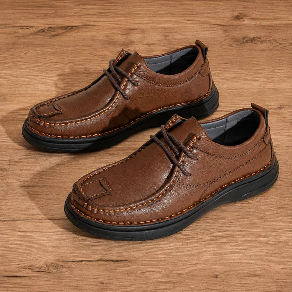 Men’s Textured Moc-Toe Casual Shoes