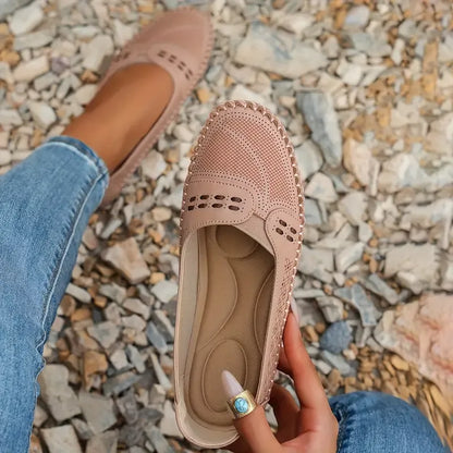 Women's Breathable Vintage Style Leather-Look Loafers