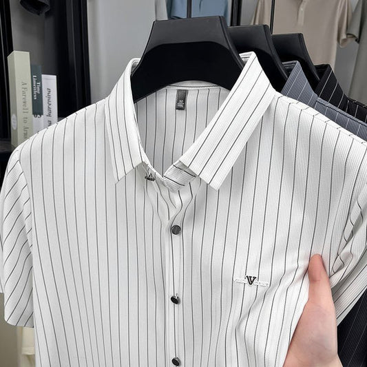 Men's Fine Stripe Short Sleeve Shirt